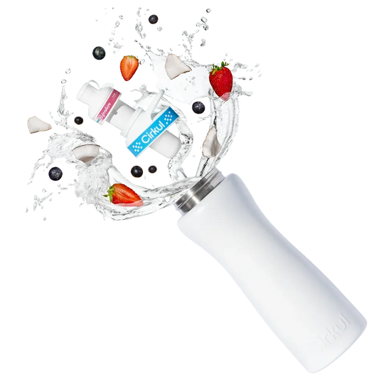 22oz. White Stainless Steel Bottle & Comfort-Grip Lid